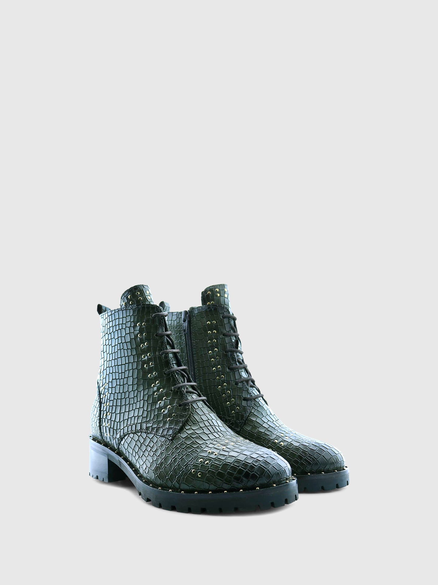 PARODI SHOES Botins com Atacadores em Verde